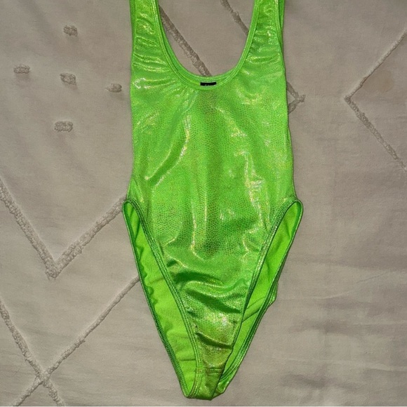 I heart raves Lime Green Bodysuit | NWOT - Picture 3 of 3